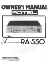 Rotel-RA-550 - Owners manual 